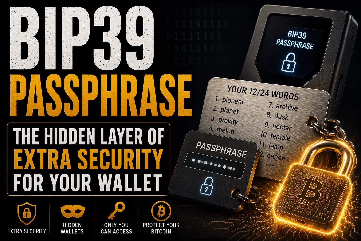 BIP39 Passphrase: How to Add Extra Security to Your Wallet - Security, Crypto Learning Center news on bitcoin555.com
