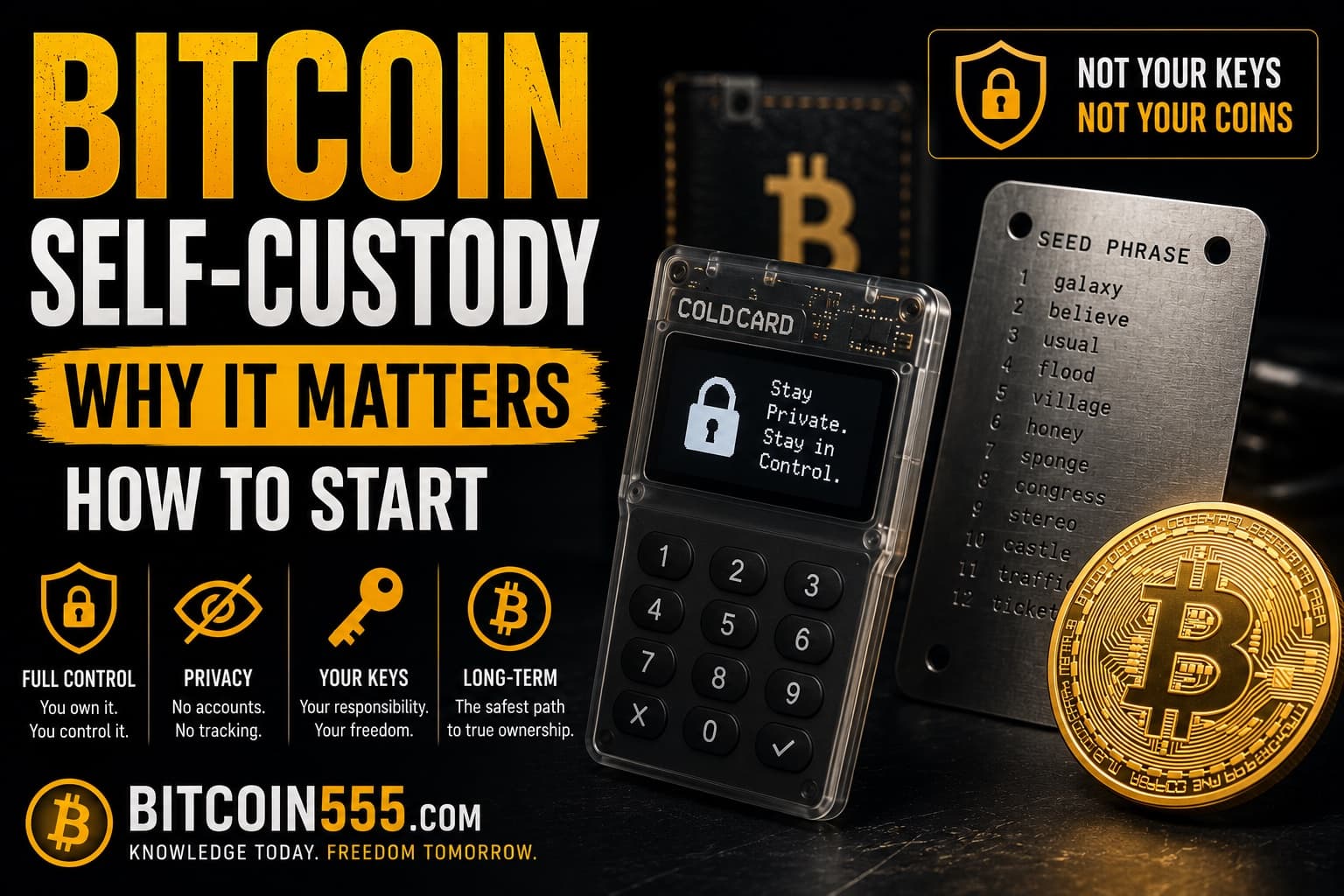 Bitcoin Self-Custody: Why It Matters and How to Start in - Crypto Learning Center, Security news on bitcoin555.com