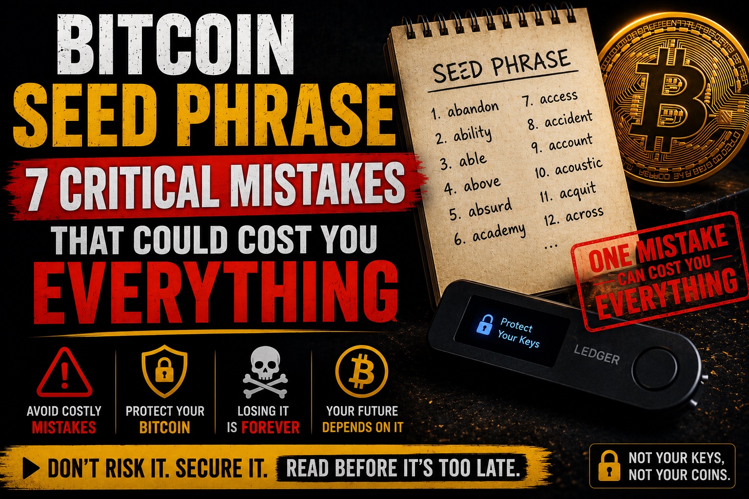 Bitcoin Seed Phrase: 7 Critical Mistakes That Could Cost You Everything